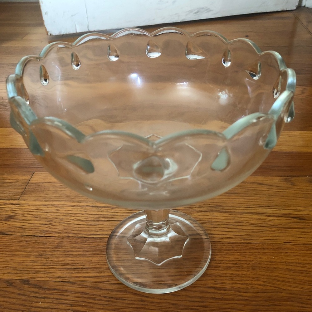 Vintage glass fruit bowl